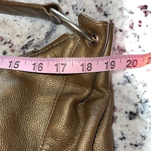 HOBO International Slouch 90s Style Gold Shoulder Bag w/story card Medium‎ - Image 9