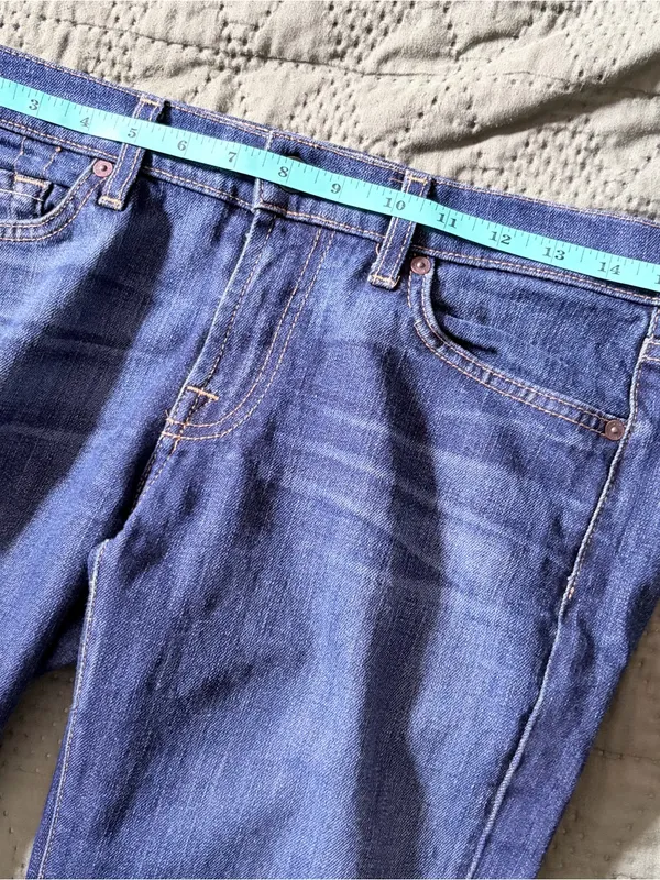 7 For All Mankind Bootcut Jeans Size 29 Dark Wash Stretch Denim - Image 6