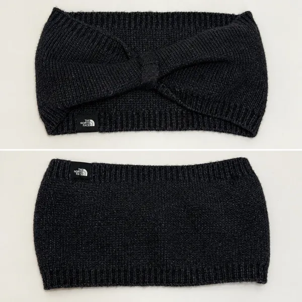 The North Face Black Knit Twist Front Ear Warmer Headband Winter Accessory - Image 2