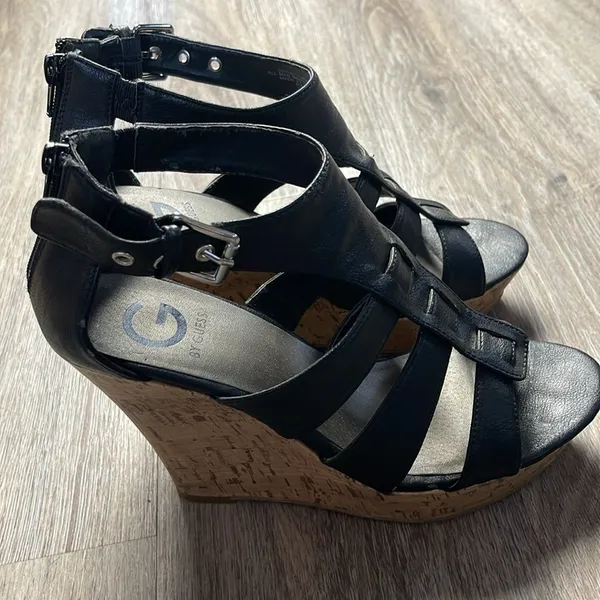 G by Guess Caged Wedge Sand Size 10 Medium - Image 9
