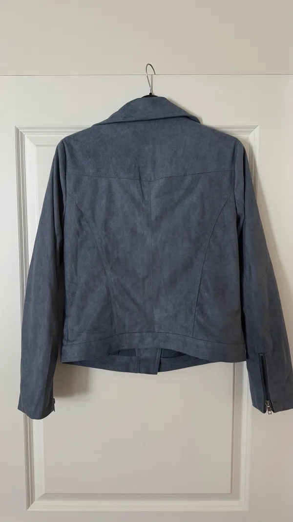 Lush Clothing Blue Biker Jacket - Image 3