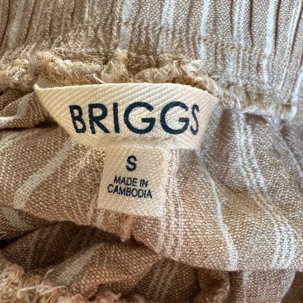 Briggs linen‎ blend pull on pants size S - Image 3