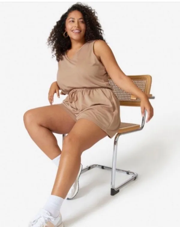 Not Your Daughter's Jeans NWT Tan lounge Tank and Shorts In French Terry - Image 2