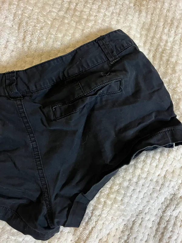 Aeropostale 9/10 Mini Cotton Black Shorts - Image 2