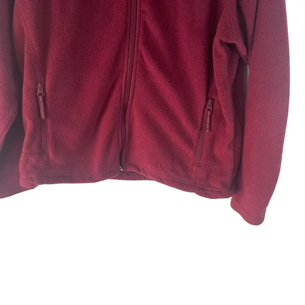 Cabela's Women's Size Large Red Fleece Full Zip‎ Sweater - Image 3