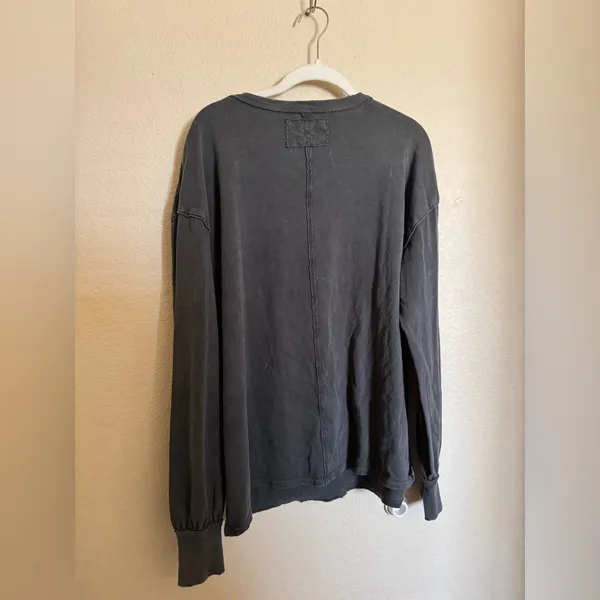 Free People We The Free Fade Into You Tee Size Medium NWT Washed Black‎ - Image 5