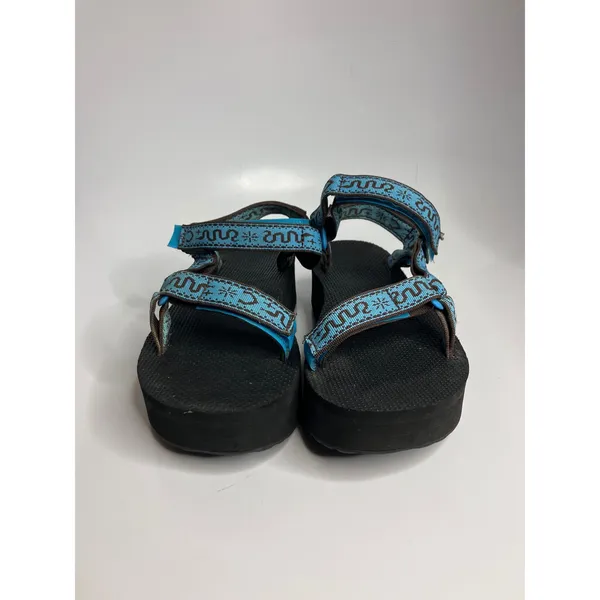 Teva Flatform Universal Sandals Women 9 Blue Good Platform snake Pattern Strappy - Image 3