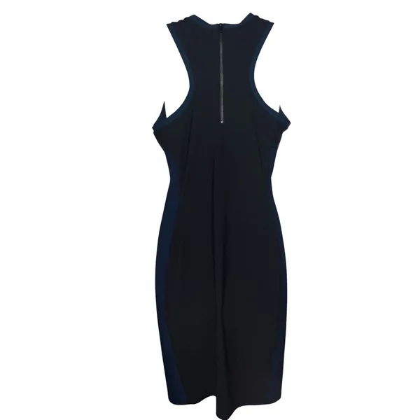 Athleta Women Size M Stellar En Route Scuba Dress Blue & Black Sleeveless 866701 - Image 5