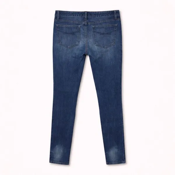 GAP 1969 Skinny Jeans Blue Stretch Denim Mid Rise Size 28 Long Inseam - Image 2