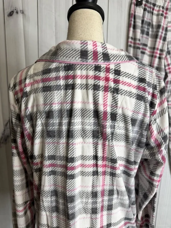 Nautica Pajama Set Plaid Flannel Long Sleeve Button Up Shirt Pant Sz L 14-16 - Image 7