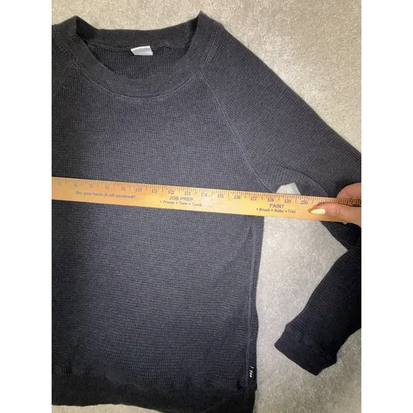 aritzia tna black waffle knit top long sleeve xs - Image 8