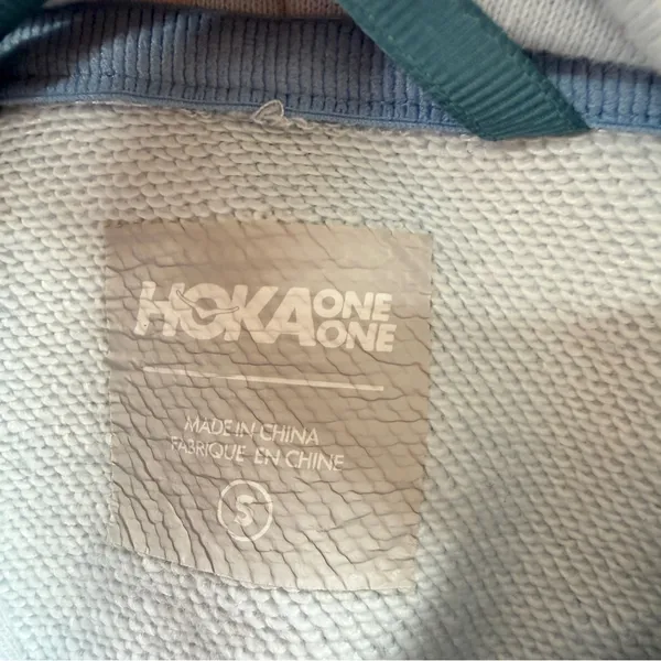 Hoka One One Women’s Pullover Hoodie Sweatshirt Crop Thumbholes in Blue S - Image 7