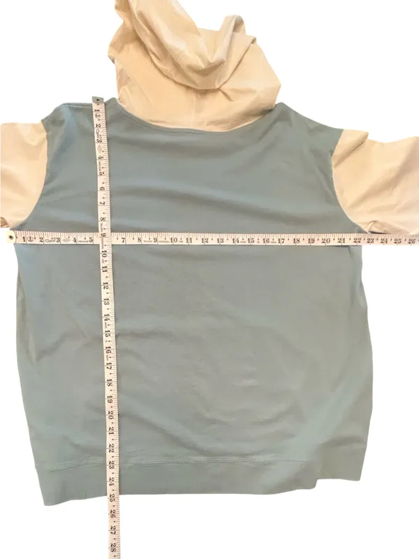 Pendleton Colorblock Hoodie granola girl Gray Cream Lightweight Pullover Sweat - Image 6