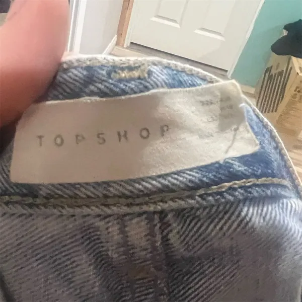 Topshop Women's Wide-Leg Jeans Blue Light Wash Size 29 - Image 3