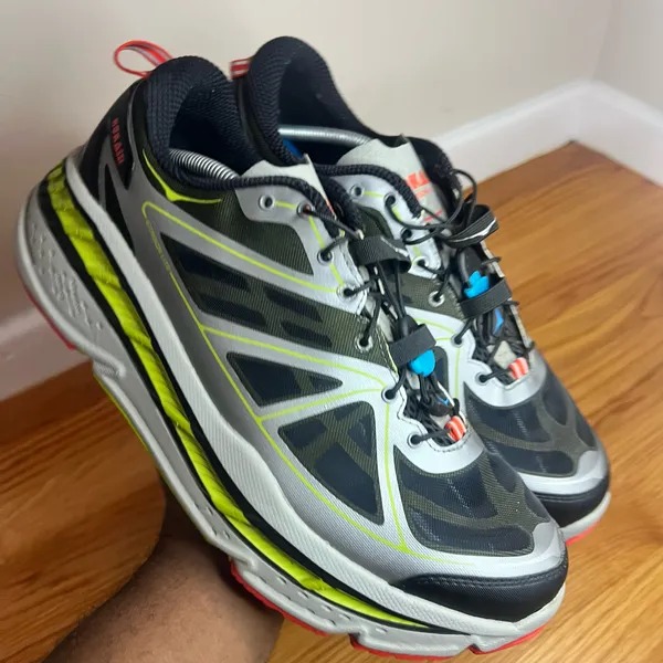 Hoka Stinson Lite Black Mesh Silver Size 12.5M NO BOX - Image 9