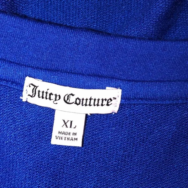 Juicy Couture size XLarge Royal blue cozy spellout sweatshirt - Image 5