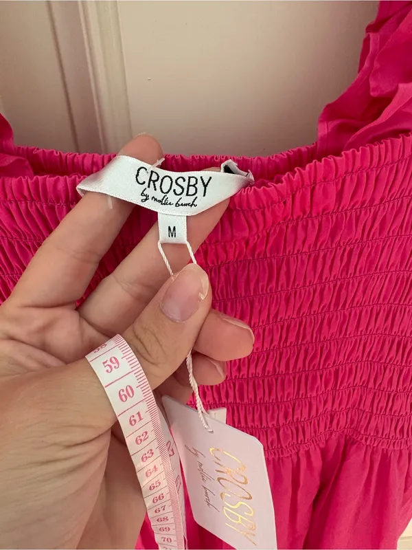 CROSBY by Mollie Burch Haskell Dress Size Medium in Mollie Pink/Aperol Spritz - Image 3