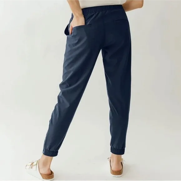 Albion Fit Jetset Jogger Pants Medium Petite Blue Comfort Athleisure‎ Casual - Image 3