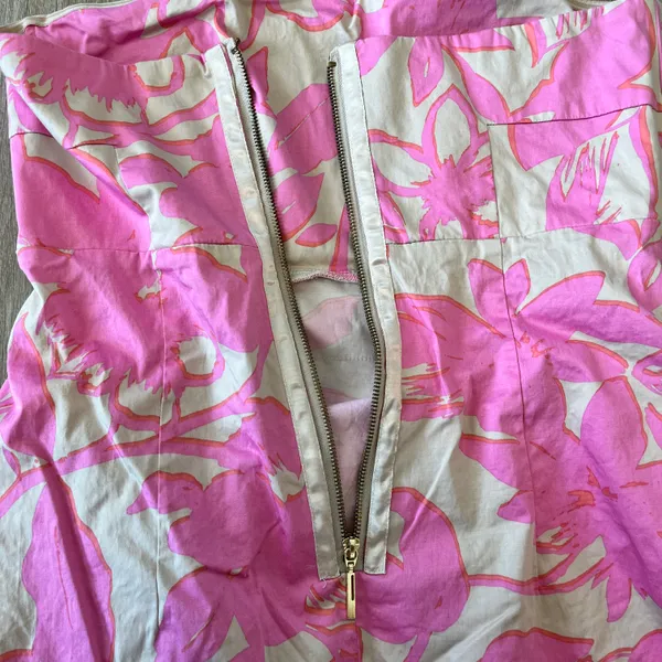 Womens New York & Company Pink Floral Strapless Dress - 12 - Image 5