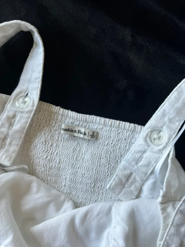 Abercrombie & Fitch White Linen Top - Image 4