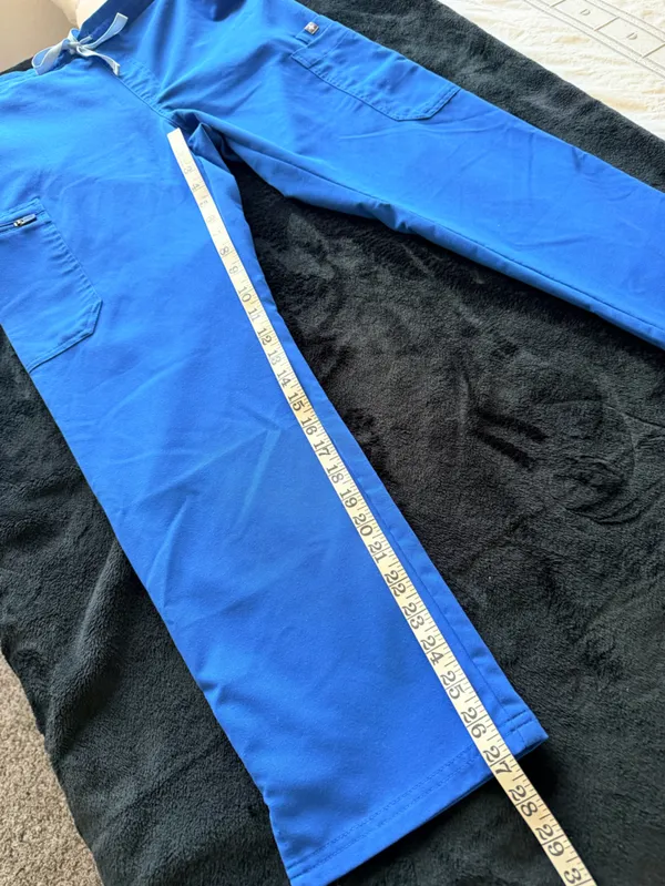 Figs blue Technical Collection pull up pants, elastic waist, pockets, ankle, M/P - Image 6