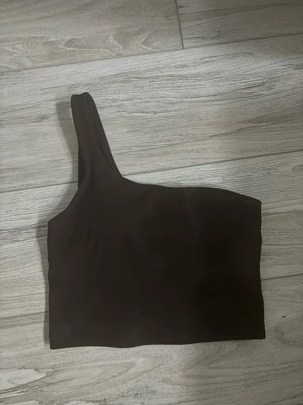Lululemon Brown Ribbed Asymmetrical Align Tank - Image 2
