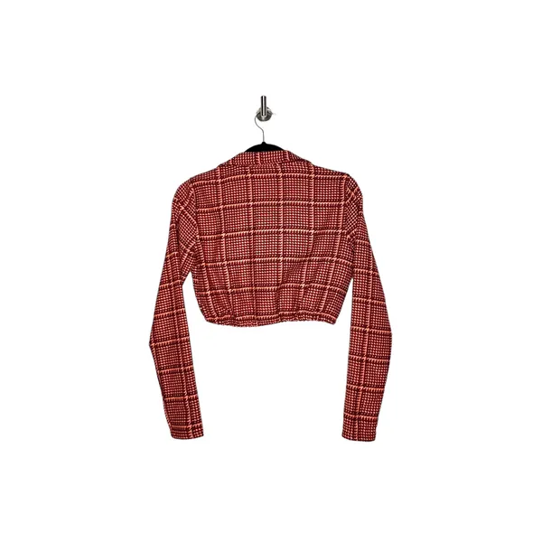 ZARA Plaid Crop Tops Orange Size Small - Image 8
