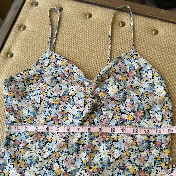 Abercrombie & Fitch Twisted On the Top Floral Mini Strap Dress M - Image 9