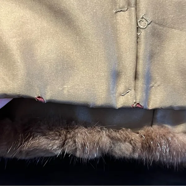 Vintage Nina Ricci Natural Female Let Out Mink Fur Coat Size M Genuine Womens - Image 13