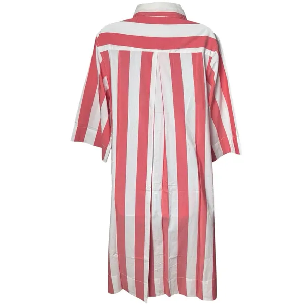 NWOT Lake x Atlantic Pacific Marnie Caftan Granita Stripe Night Shirt‎ Dress M - Image 6