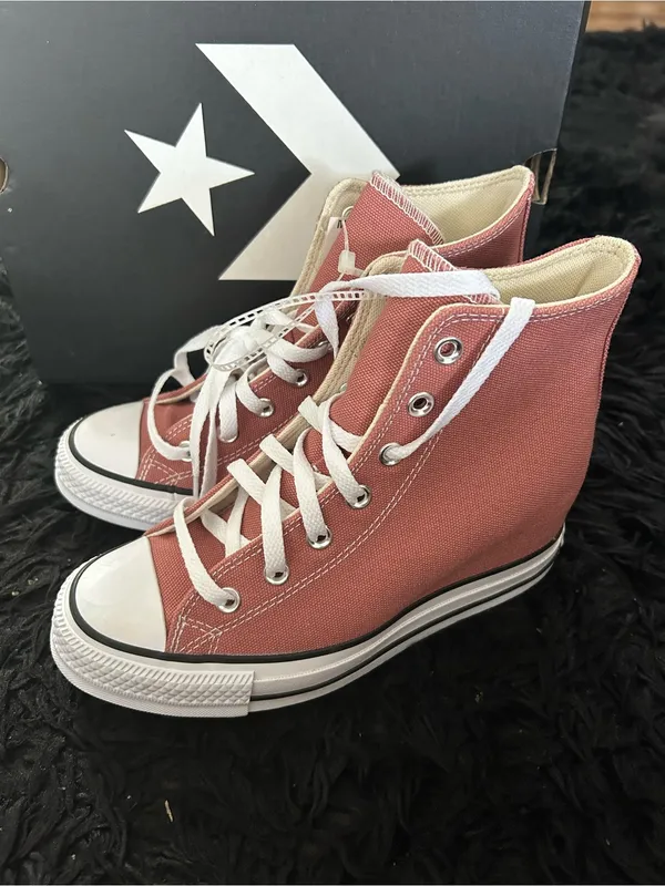 CONVERSE Chuck Taylor all star wedge platform lace up shoes sneakers sz 7.5 new - Image 2