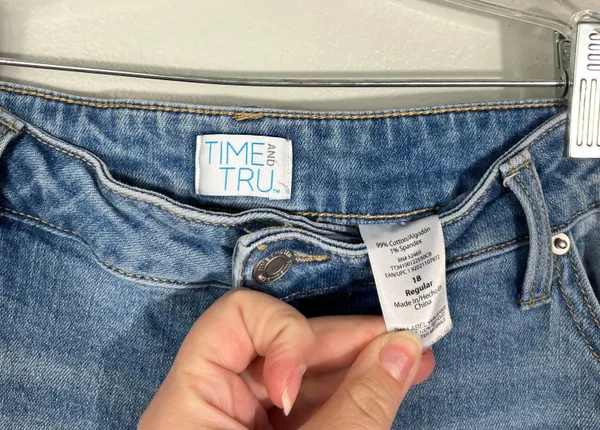 Time + Tru Medium Wash Distressed Ripped Plus Size Skinny Jeans 18R 18 Regular - Image 4