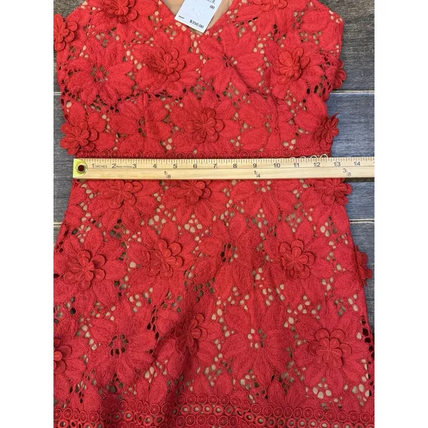 MICHAEL Michael Kors Floral‎ Appliqué Lace Dress 3D Party Cocktail Coquette Twee - Image 9