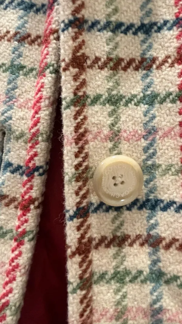 Coach wool plaid print coat - Image 5
