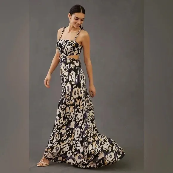ESPECIA Katrina Squareneck Maxi Dress‎ (Anthropologie) XS - Image 2