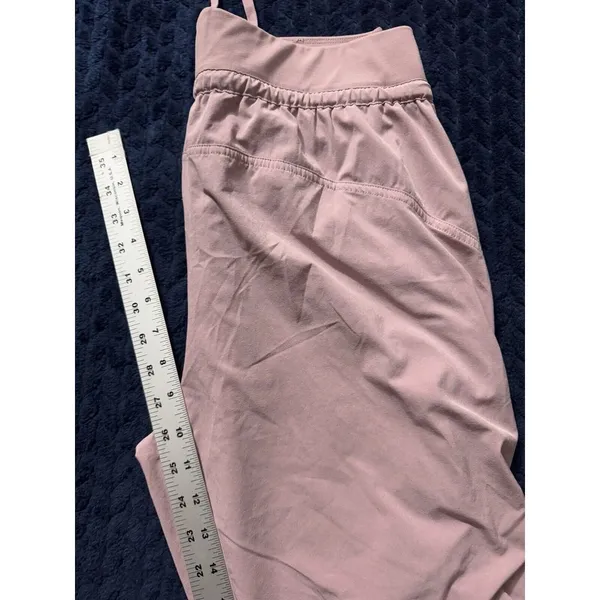 Athleta Attitude Ruched Leg Elastic Drawstrings Waist Pants Pink‎ Size 6 - Image 8