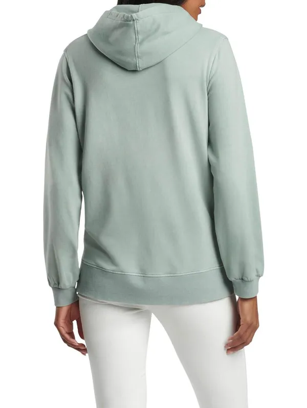 (C140) Peter Millar Lava Wash Women's Relaxed Pullover Hoodie Sage Green Small - Image 3