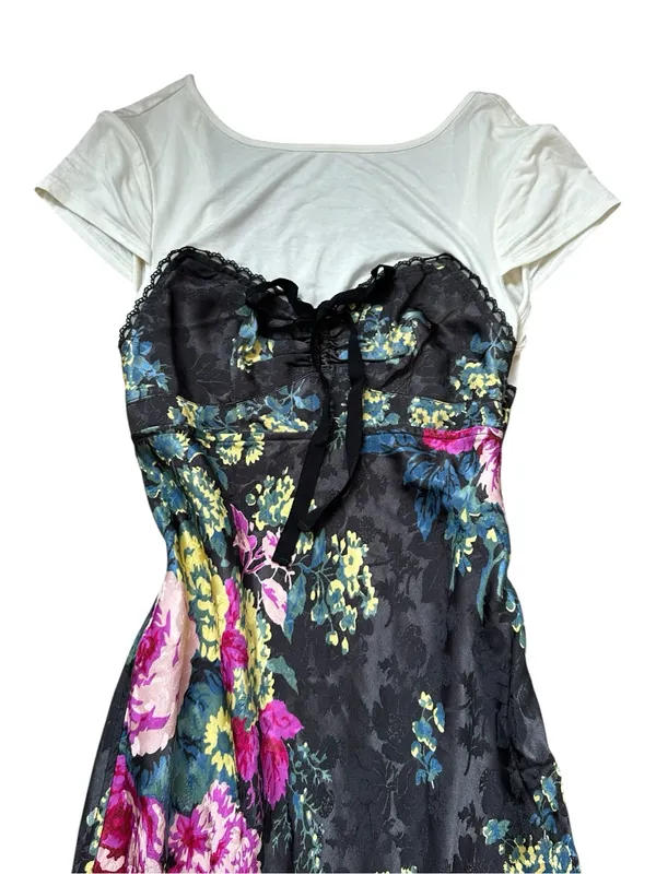 Anthropologie Floral Midi Slip Dress 90s Y2K Fairy Grunge Boho Whimsigoth - Image 5