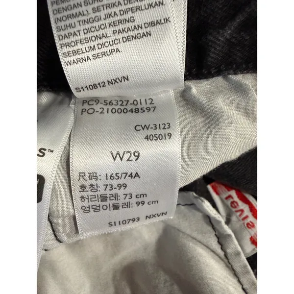 Levis 501 Original Womens Cutoff Denim Shorts Faded‎ Black Button Fly Size 29 - Image 5