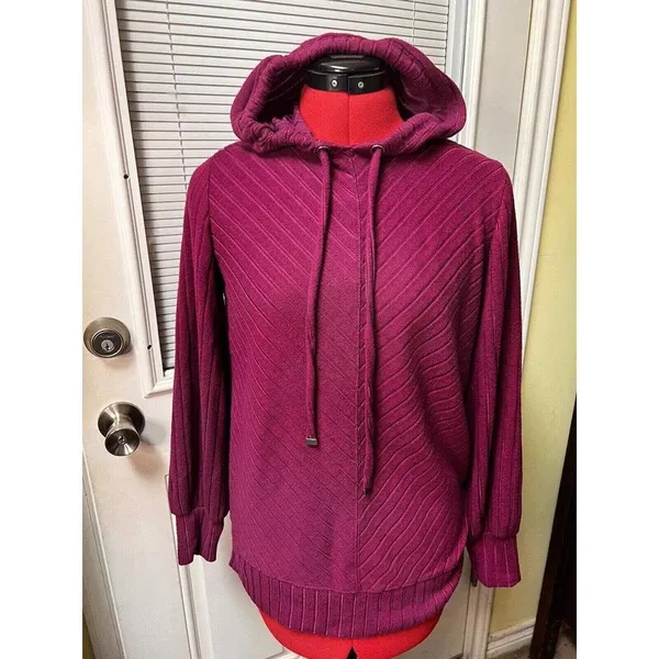 Nine West XSmall Small women hoodie shirt purple pink women - Image 3