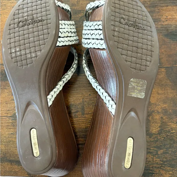 Cole Haan White Braided Sandals - Image 5