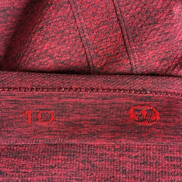 Lululemon Swiftly Tech Long Sleeve Crew Neck Top Black True Red Womens Size 10 - Image 8