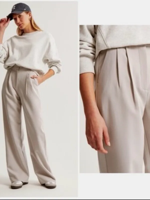 Abercrombie & Fitch Ultra High Sloane Tailored Wide Leg Pants Size 30/10 - Image 2