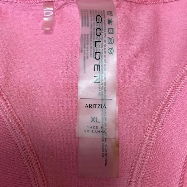 Aritzia Golden Womens Pink Sleeveless Racerback Activewear Running Tank Top XL - Image 4