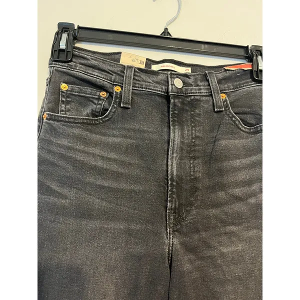 Levi’s Ribcage Bell Flare Leg Jeans in Black Size 39x32 NWT! - Image 5