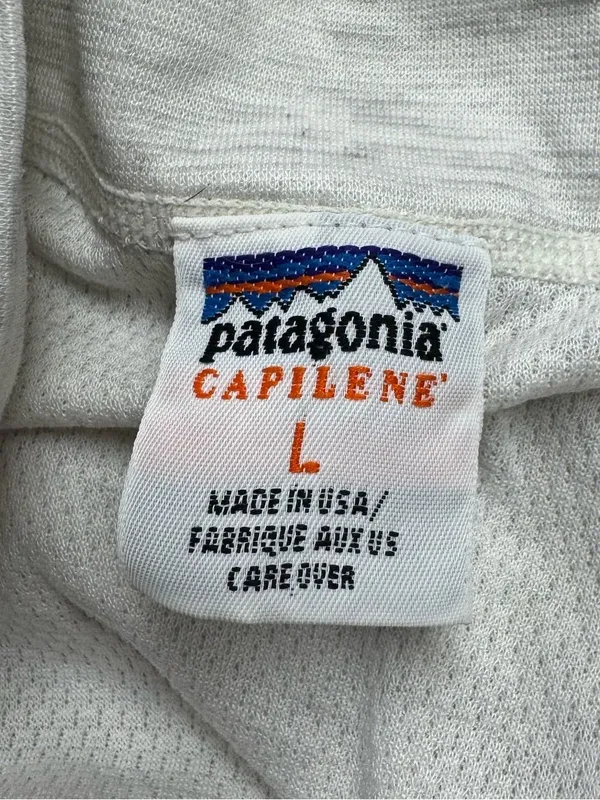 Patagonia Capilene Quarter Zip Heather Grey Long Sleeve Vintage Women’s Large - Image 3