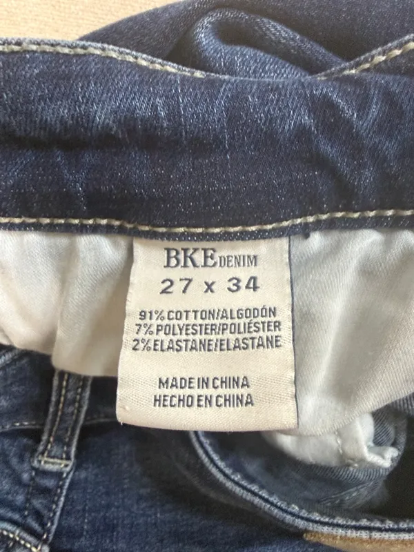 BKE Women's Dark Indigo Straight Leg Jeans - Image 6