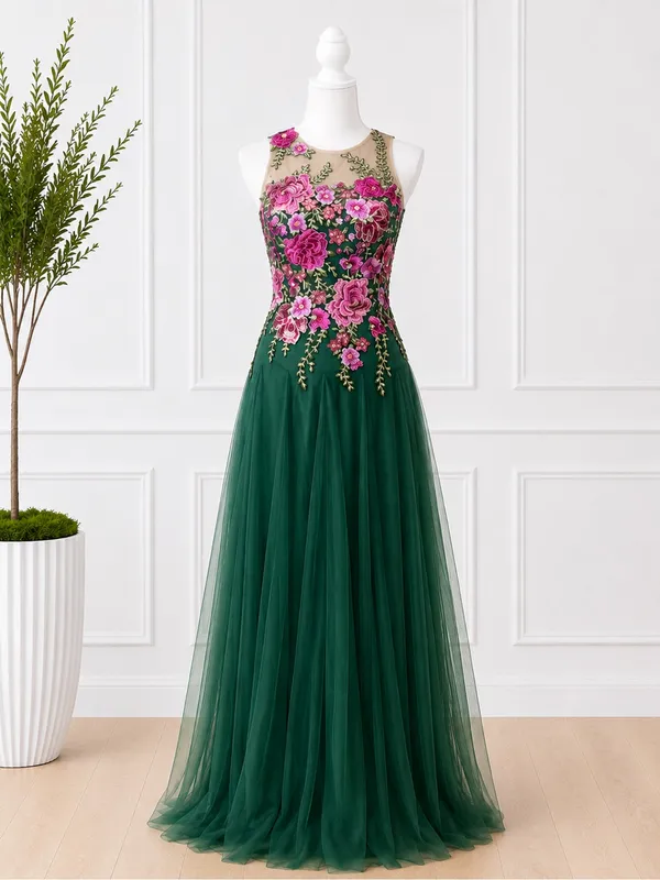 JJ's House Floral Embroidered Formal Gown Prom Evening Dress Size US 4 EU 36 NWT - Image 3