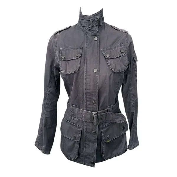 Barbour Utility Jacket Belted Gray Navy L2051 US4 - Image 2