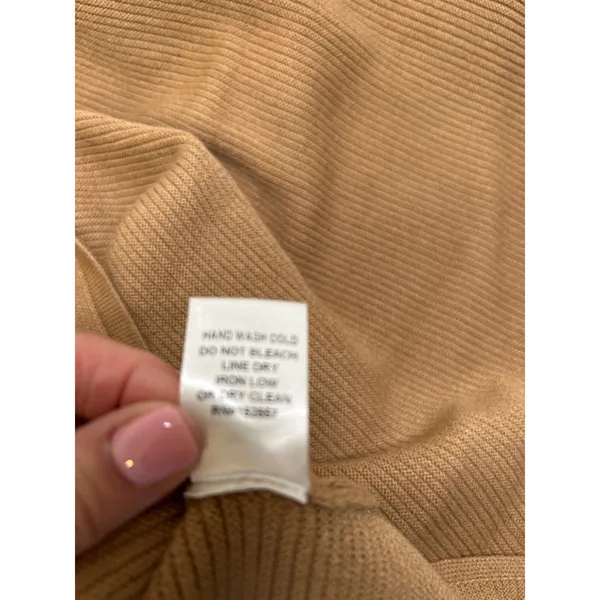 Kittenish Neutral Territory Oversized Ribbed Tan Mini Sweather Dress Size XS - Image 8